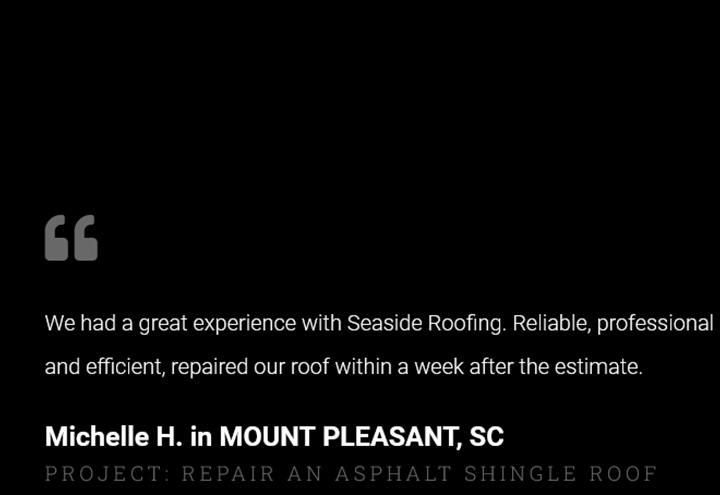 Customer Testimonial Seaside Roofing 01